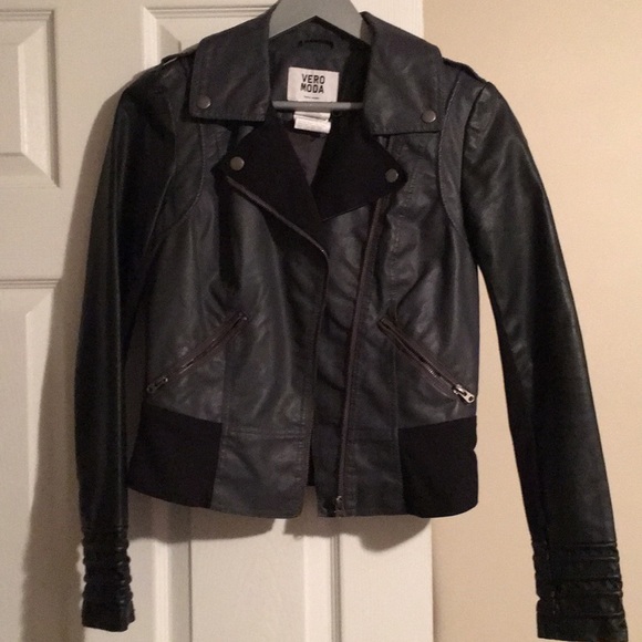Vero Moda Jackets & Blazers - NWOT faux leather two-toned jacket.